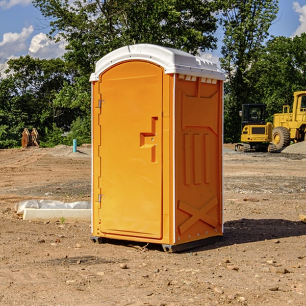 how often are the porta potties cleaned and serviced during a rental period in St James County